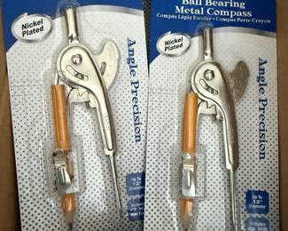 Case of new Bazic ball bearing metal compasses