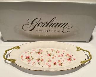 Gorham "Forever Roses" serving platter