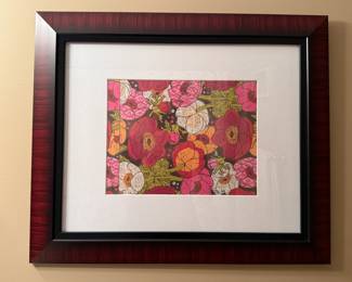 Framed print of poppies