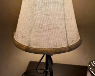 Black metal table lamp