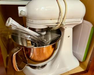 Kitchen-Aid Aritsan mixer with utensils