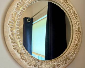 Wood round wall mirrors
