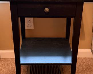 Black wood accent table