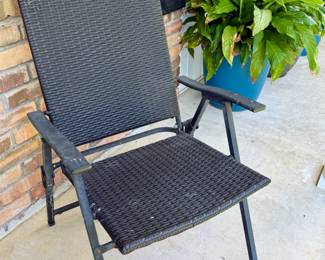All weather wicker folding chair (1 of 4)