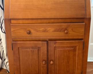 Country style wood secretary