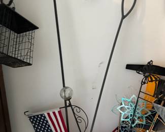 Shepherd's hooks and metal stakes