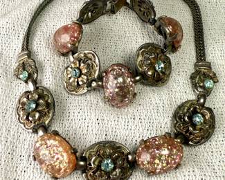 Victorian style necklace and bracelet