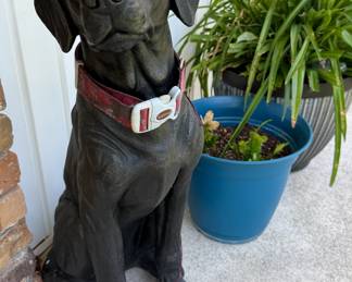 Lifesize ceramic dog statue