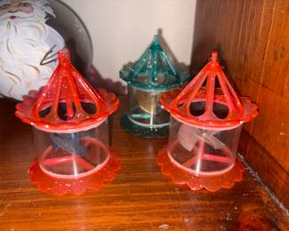 Vtg Spinner Twinkler Birdcage Ornaments!
