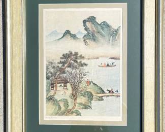 “Happy Holiday” Framed Japanese Landscape!
