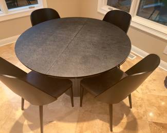 Custom Pad for Mitchell Gold + Bob Williams “Addie” Pewter Dining Table & Arhaus Black Dining Chairs!