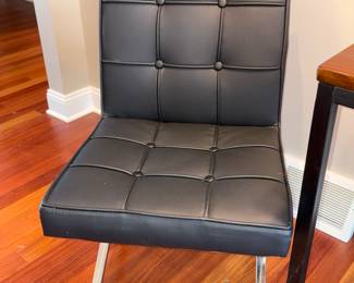 Noble House Homes Dakota Black Leather Tufted Chair!