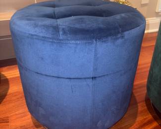 Sun Homes Blue Swivel Ottoman!