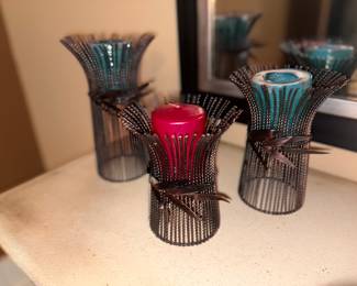 Metal Wheat Sheaths Votive Holders!