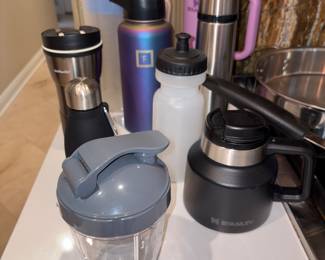 Iron Flask 32 Oz Thermos Bottle, Stanley 40 Oz Mauve Travel Quencher W/Straw,