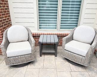 Agio Outdoor Swivel Chairs & Table!

