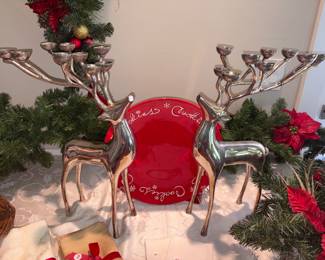 Pottery Barn Silver Plate Reindeer Candle Holders
20” 10-Point!
