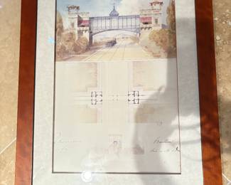 Framed Print Pont Sur un Chemin!