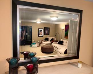 Beveled Black/Silver Framed Mirror!