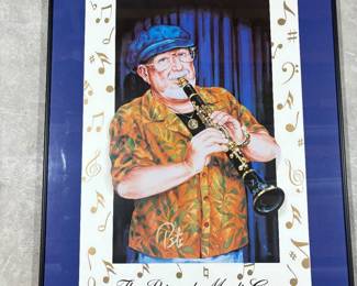 Framed Signed Print Pete Fountain's Half-Fast Walking Club "The Prince of Mardi Gras!"