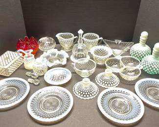 Vintage Glassware Milk Glass, Hobnail, Fenton, Heisley