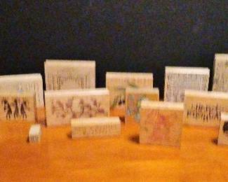 Mystery Lot Of Birthday And More Rubber Stamps