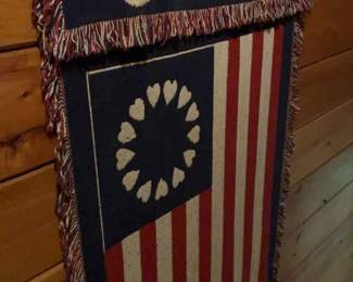 Patriotic God Bless America Woven Wall Hanging