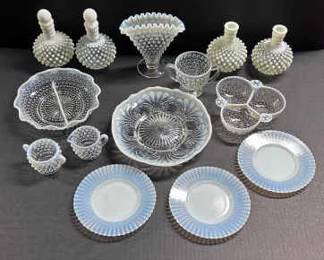 Lot of Vintage Hobnail Glassware Fenton, Jefferson, and MacbethEvans