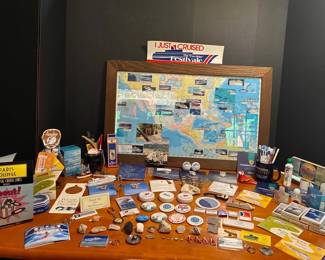 Massive Cruise Memorabilia Collection Carnival More Maps, Souvenirs, Keepsakes