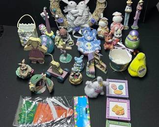 Easter Decor Lot Vintage and Seasonal Items