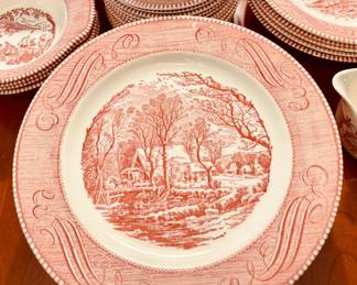 Pretty in pink, vintage Currier & Ives by Royal...
