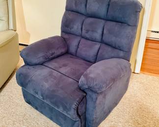Suede finish manual recliner...