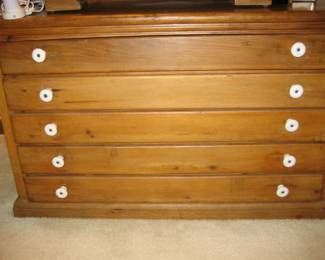 Antique map cabinet
