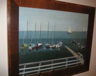 Unsigned framed oil painting