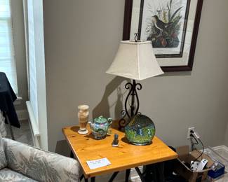 Pair of rustic wrought iron end tables