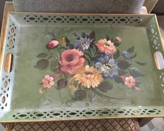 Vintage Floral Tray