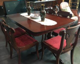 Antique Table with 5 chairs Chairs can be sold separately