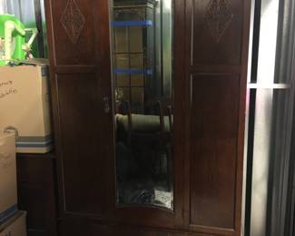 Antique Mahogany Armoire Wardrobe