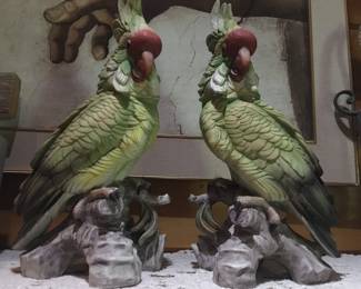 Vintage Cockatoo/ Parrot Figurines by Andrea by Sadek