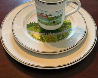 Villeroy&Boch China, Design Naif, 6 different designs, plates, salad bowls, mugs
