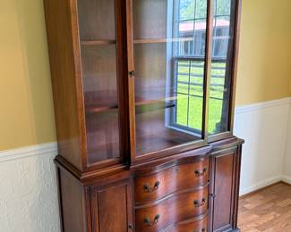 Solid wood china cabinet