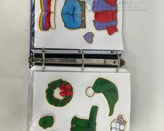 Vintage Paper Doll Collection with 5 Dolls and 20+ Outfits, Blue Binder
