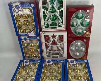 Vintage Glass Christmas Tree Ornaments