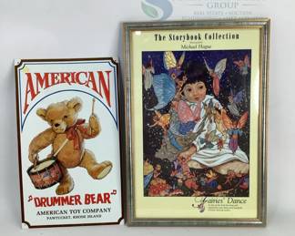 Michael Hague Fairies' Dance Plaque, Drummer Bear by American Toy Company
