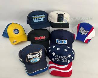 Variety Pack of Baseball Caps Featuring Iconic Logos and Themes