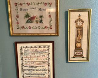 Beautiful collection of framed needlepoint