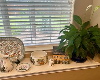 Lovely pottery pieces & live plants