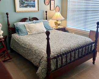 Beautiful wooden 4 post bed