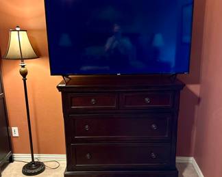 Nice media cabinet and 57” Roku Smart TV