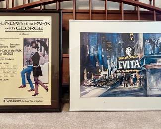 Framed artwork and posters